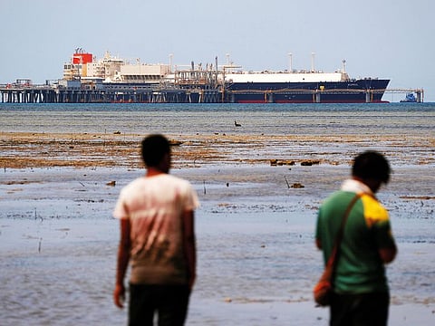LNG carrier Kumul docked at the marine facility of the ExxonMobil plant in Papua New Guinea.