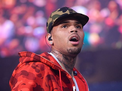 Chris Brown performs.