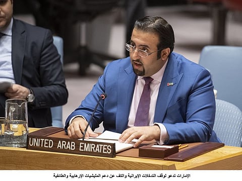 UAE slams Iran’s interference in the Middle East