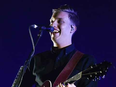 George Ezra performs at the World Trade Centre in Dubai.
