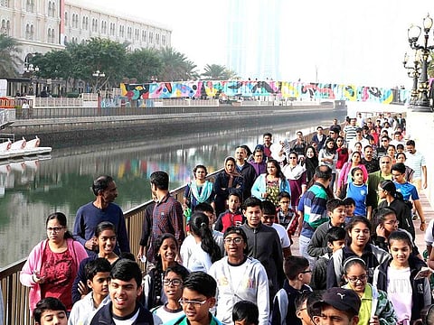 Hundreds of pupils and residents take part in ‘Recyclathon Run 2019’ at Al Qasba