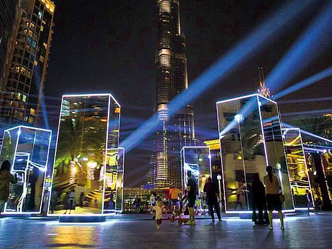 A celebration of light and art at Burj Plaza.