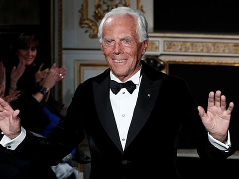 Italian designer Giorgio Armani
