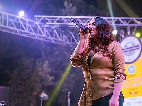 YouTube sensation Ragini Tandan during one of her stage shows in India