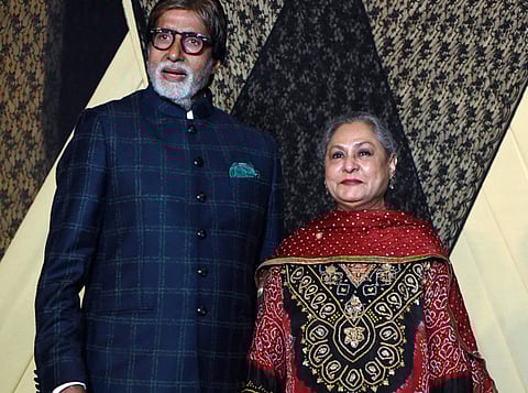 Bollywood actors Amitabh Bachchan and Jaya Bachchan.