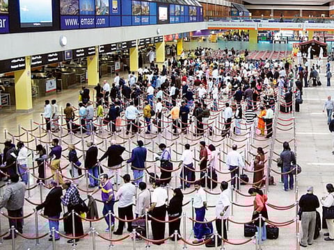 Crowds at Dubai International Airport