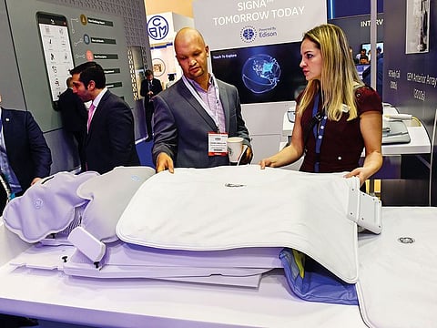 A MRI blanket called Air Touch which can locate the patient and the section to be screened merely by touch.