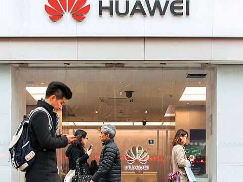 A Huawei Technologies Co store in Shanghai, China.