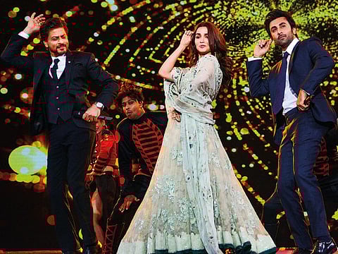 Shah Rukh Khan, Ranbir Kapoor and Alia Bhatt perform at Mumbai Police's 'Umang 2019', in Mumbai.