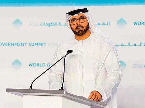 Mohammad Abdullah Al Gergawi revealing details of the summit to media in Dubai.
