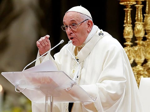 The Pope focused on two Beatitudes: 'Blessed are the meek' and 'Blessed are the merciful.'