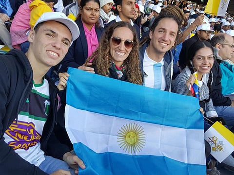 From left: Diego Javier Carranza’s fellow Argentinians Valentine, Lorena and Ariel Toledo.