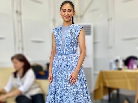 Sarah Geronimo in creations by Dubai-based designer Furne One.