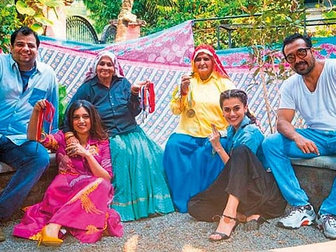 Tushar Hiranandani, Bhumi Pednekar, Chandro, Prakashi Tomar, Taapsee Pannu and Anurag Kashyap.