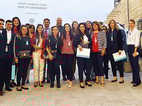 A team from 4 Pillar Communications, which is working at summit for a second year in a row.