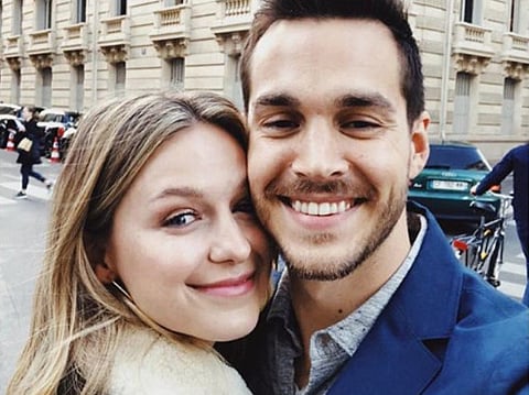 Melissa Benoist with Chris Wood.