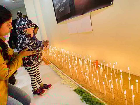 On Sunday, Indian expatriates in the UAE paid tribute to paramilitary personnel killed in a terrorist attack at Pulwama in the North Indian State of Jammu and Kashmir on Thursday.