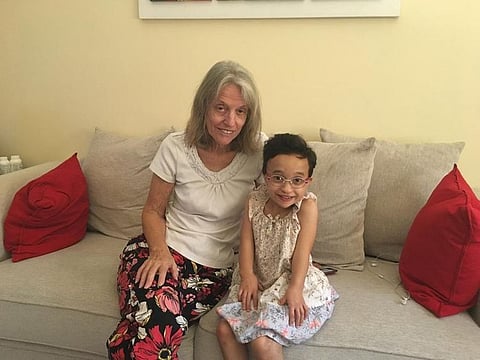 Pam Stewart, 72 (left) and her favourite 11-year-old student