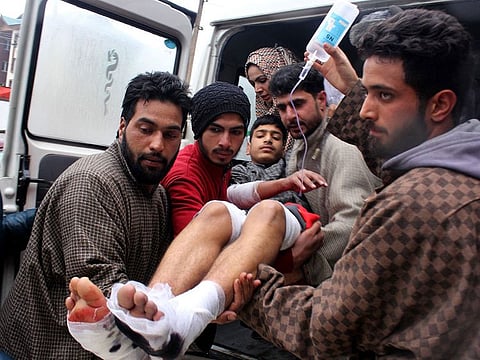 Several students were injured in a blast at a school in India-administered Kashmir, local media reported