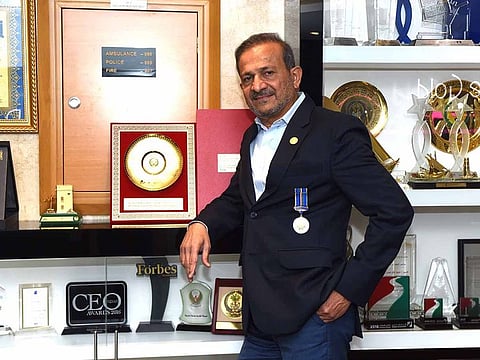 Firoz Merchant, 60 at his office in Jumeirah Lakes Towers