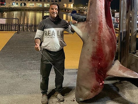 Eid Sulaiman with his catch.