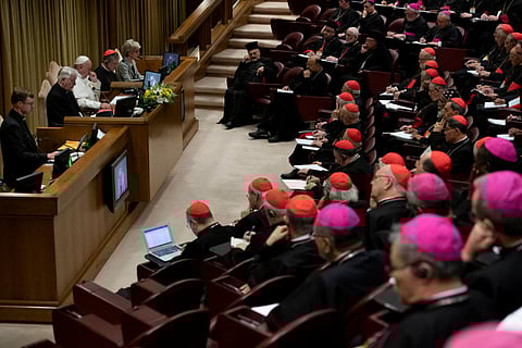 Pope Francis attends the four-day meeting on the global sexual abuse crisis, at the Vatican February 23, 2019