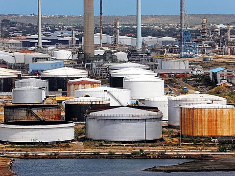 Isla Oil Refinery PDVSA terminal in Willemstad on the island of Curacao.