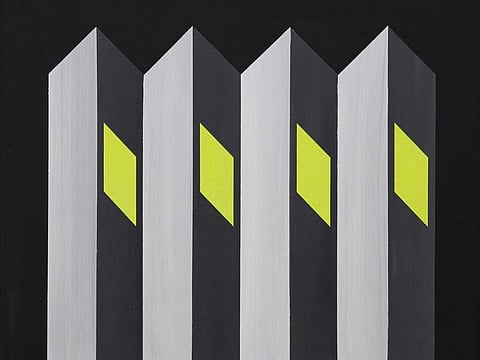 Silvia Binda Heiserova, Urban Memory 10, Acrylic on canvas, 2017