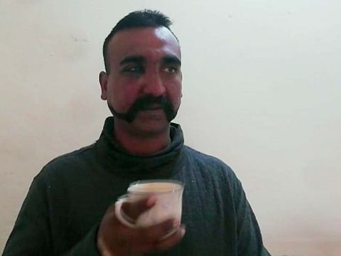 Indian pilot Abhinandan who was captured after his plane was shot down by Pakistan's Air Force in the country's part of Kashmir