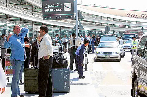 Passengers at Abu Dhabi International Airport