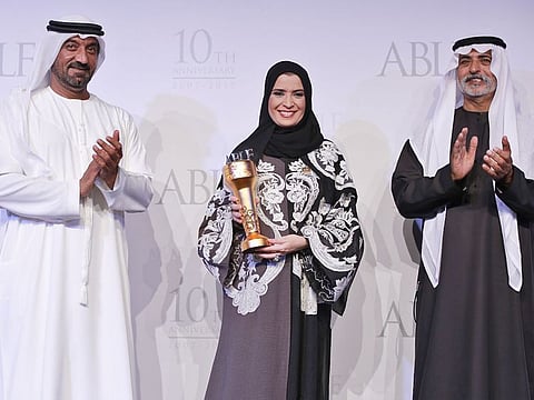 H.H. Sheikh Ahmed bin Saeed Al Maktoum, H.E. Dr Amal Abdullah Al Qubaisi and H.H. Sheikh Nahayan Mabarak Al Nahayan