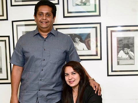 Director Jeethu Joseph with wife Linta Joesph.