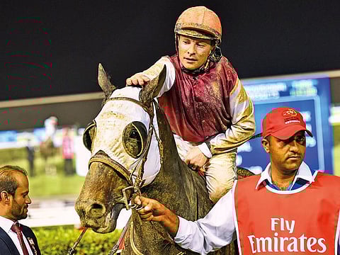 Jockey Tadgh O’Shea clinched one win in the six-race card to equal Richard Hills’ record in Abu Dhabi