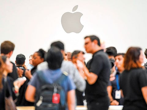 Attendees at an Apple event in Cupertino, California.