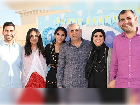 Left to right: Ali Adeeb, Hamsa Adeeb, Heba Adeeb, Adeeb Ahmad, Sana Al Habar, Abdulla Adeeb