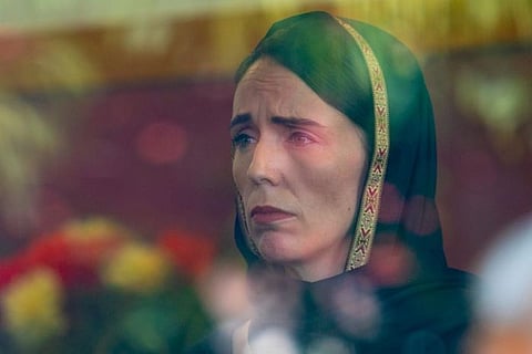 Wearing a hijab, New Zealand Prime Minister Jacinda Ardern on Saturday met the families of Friday’s terror attack victims.