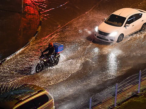 Heavy rains lashed Sharjah on Sunday night.