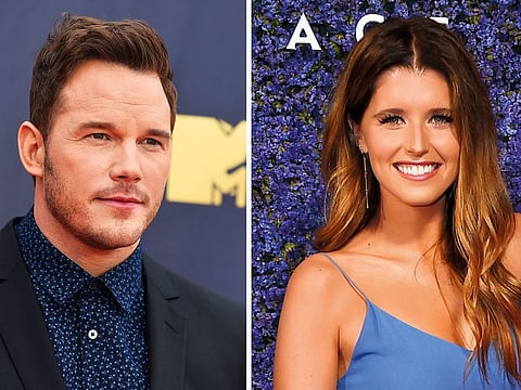 Chris Pratt (left) and Katherine Schwarzenegger.