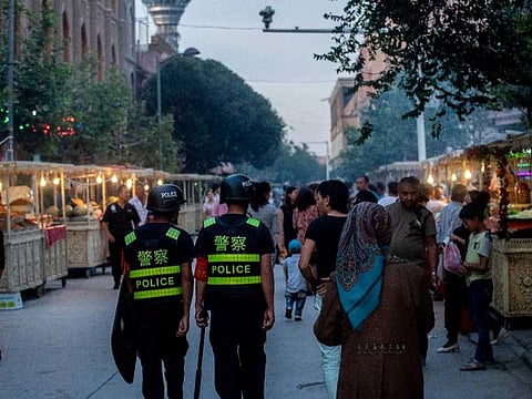 Beijing has come under international criticism over its policies in Xinjiang. China says nearly 13,000 "terrorists" have been arrested in Xinjiang since 2014.