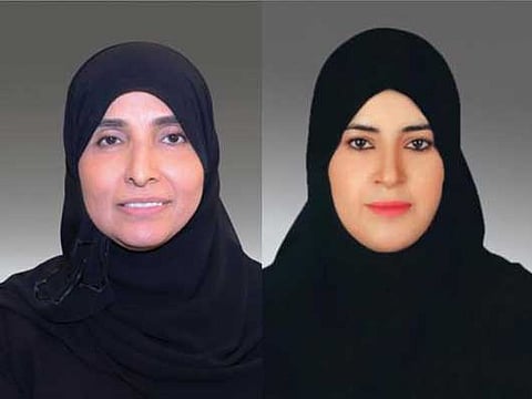The new judges: Khadeeja Khamis Khalifa Al Malas (left) and Salamah Rashid Salem Al Ketbi.