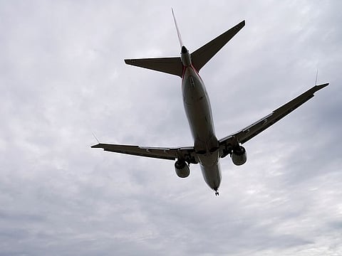 An American Airlines Boeing 737 MAX 8 flight from Los Angeles lands at Reagan National Airport. Photo for illustrative purposes
