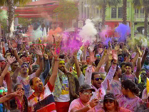 Indian expatriates in Dubai and Northern Emirates turned out in a large number in Dubai to celebrate the Festival of Colors ‘Holi’. File photo