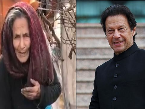 Naseem Bibi (Left). Imran Khan (Right)