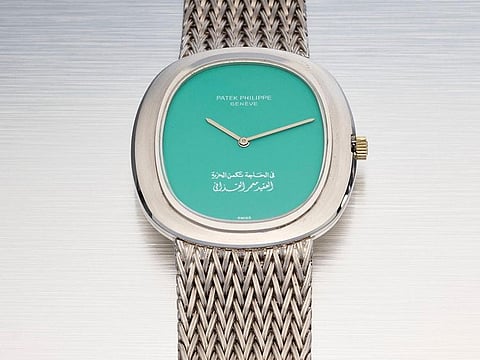 A Patek Philippe, made in 1979 at the behest of former Libyan strongman Muammar Gaddafi