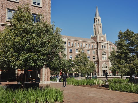 The campus of University of Southern California in Los Angeles.
