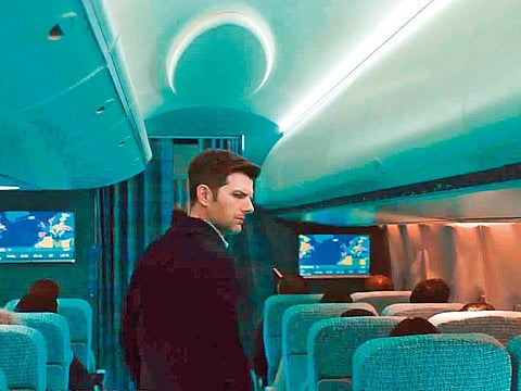 Adam Scott in the episode ‘Nightmare at 30,000 Feet’.
