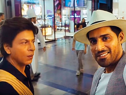 Shah Rukh Khan with Dubai-based model Fouad Akram Raja.