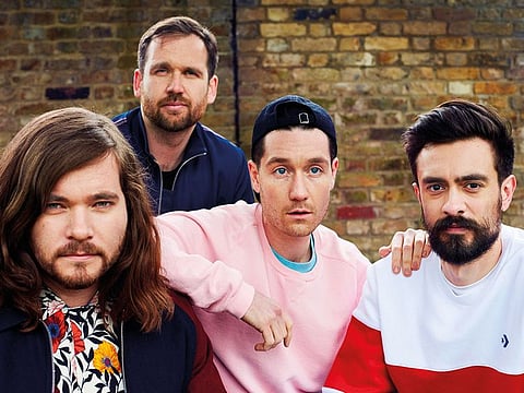 Bastille members Chris Wood, Will Farquarson, Dan Smith and Kyle Simmons