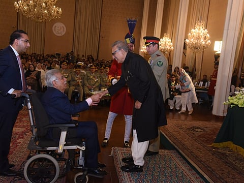 President of Pakistan Arif Alvi conferred the award upon Hashwani at the Pakistan National Day ceremony on March 23 at President House in Islamabad in Pakistan.