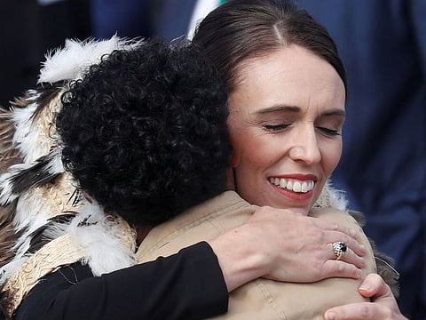 Illustrative image: New Zealand's Prime Minister Jacinda Ardern hugs a victim's relative during the national remembrance service for victims of the mosque attacks, at Hagley Park in Christchurch, New Zealand March 29, 2019.